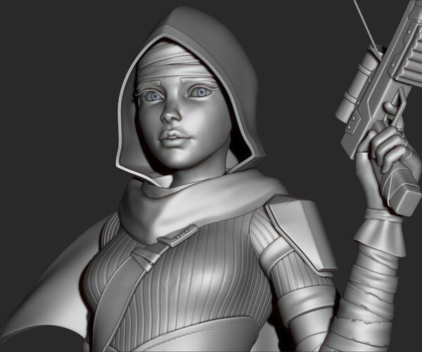 Artstation Stylized Girl 3d Print Model Resources