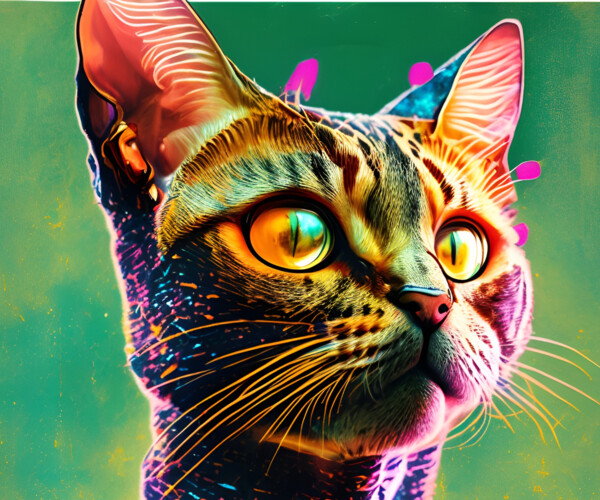 ArtStation - psychedelic cat | Artworks