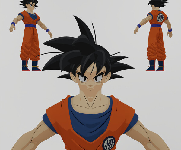 ArtStation - Goku Dragon Ball Lowpoly RIgged | Resources