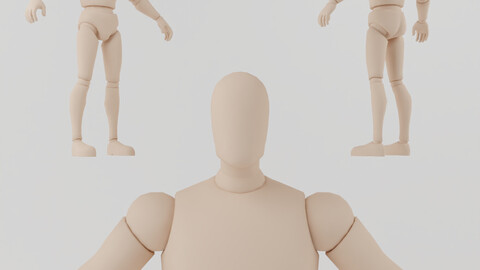 Manikin Posable Lowpoly Rigged