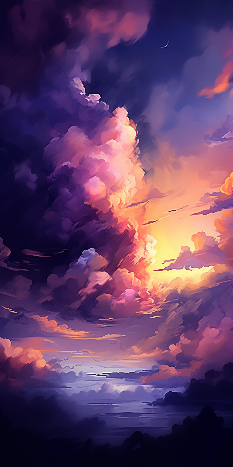 ArtStation - Watercolor Sky Painting Backgrounds Art+Prompt ...