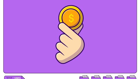 Hand With Gold Coin Cartoon