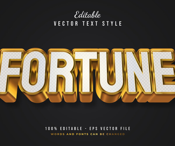 ArtStation - 3D Fortune. Text Effects, EPS Template File. | Artworks