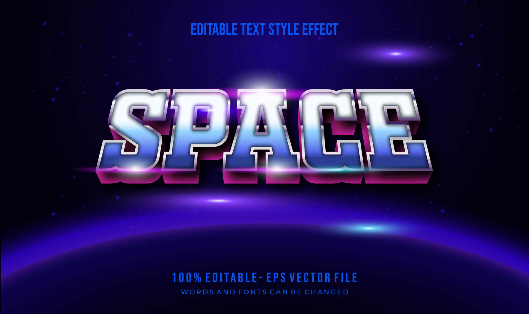 ArtStation - 3D Space. Text Effects, EPS Template File. | Artworks