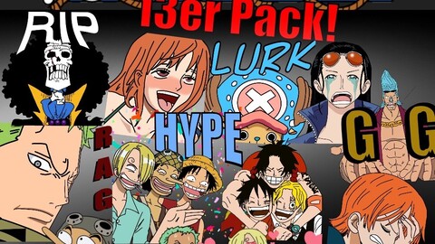 13er Pack ONEPIECE Anime Twitch Emotes