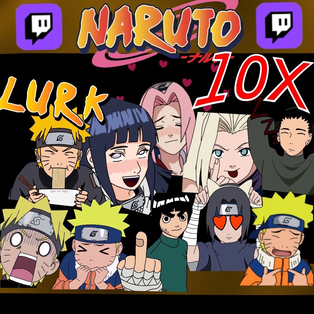ArtStation - 10er pack Naruto Twitch Emotes for Streaming | Artworks