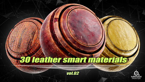 30 High Quality Leather Smart Materials For Substance Painter_VOL02