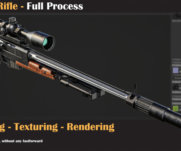 ArtStation - Sniper Rifle - Tutorial Full Process | Tutorials