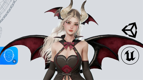 Succubus Lauren - Game Ready