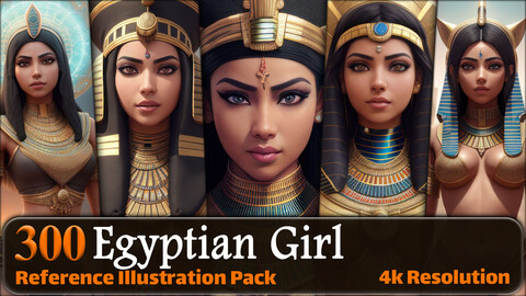 300 Realistic Egyptian Girl Reference Pack | 4K | v.9