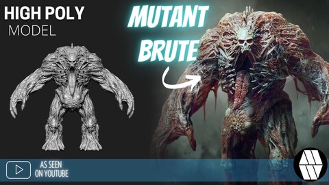 ZBrush Model: Mutant Brute High Poly ZTL & FBX