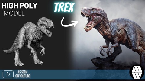 ZBrush Model: T-rex High Poly ZTL & OBJ