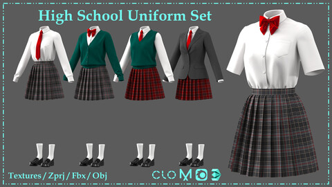 High School Uniform Set (Female) / Women's outfit