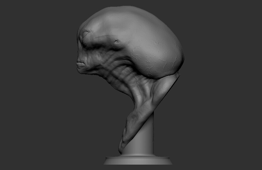 Artstation Grey Alien Bust 3d Print Model Free Resources