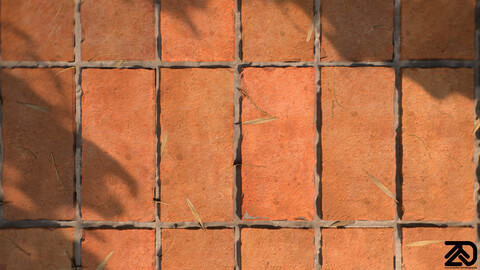 PBR - NICE CLEAN OUTDOOR BRICK FLOOR - 4K MATERIAL