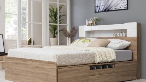 Idme LED 2-tier storage bed