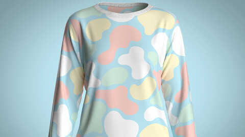 Girls-clouds Camo Tops