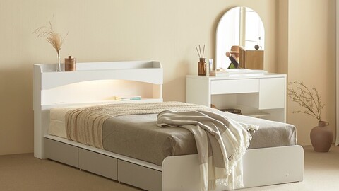 Groove LED Lighting Storage Bed Frame