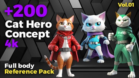 +200 Cat Hero Concept (4K)