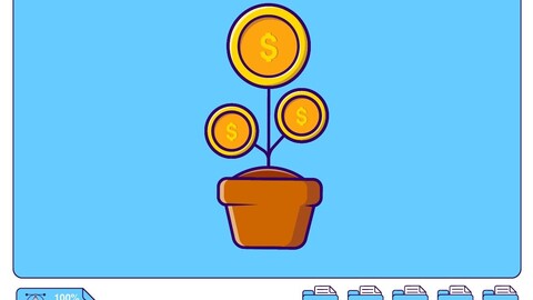 Investment Gold Coin Cartoon Vector Icons Illustration. Flat Cartoon Concept. Suitable for any creative project.