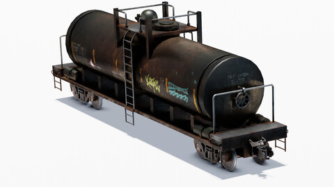 Rusted oil tanker 3D model