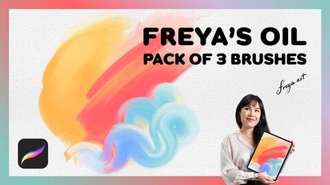 Procreate Oil Paint Brushes | Freya's Oil Pack of 3 Brushes