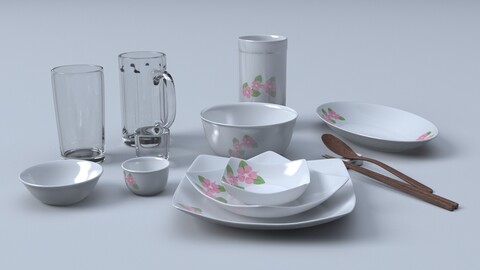 Set Of Asian Dishes