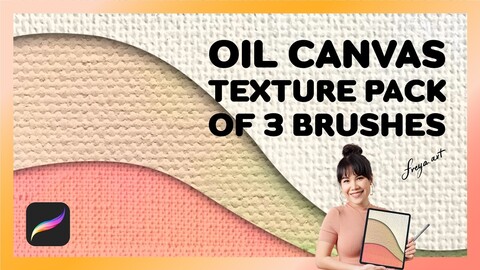 Canvas Texture Procreate Brushes | Oil Canvas Texture Pack of 3 Brushes