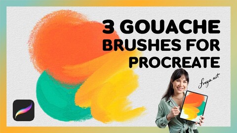 Procreate Gouache Brushes | 3 Gouache Brushes Procreate