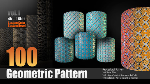 100 seamless Geometric pattern