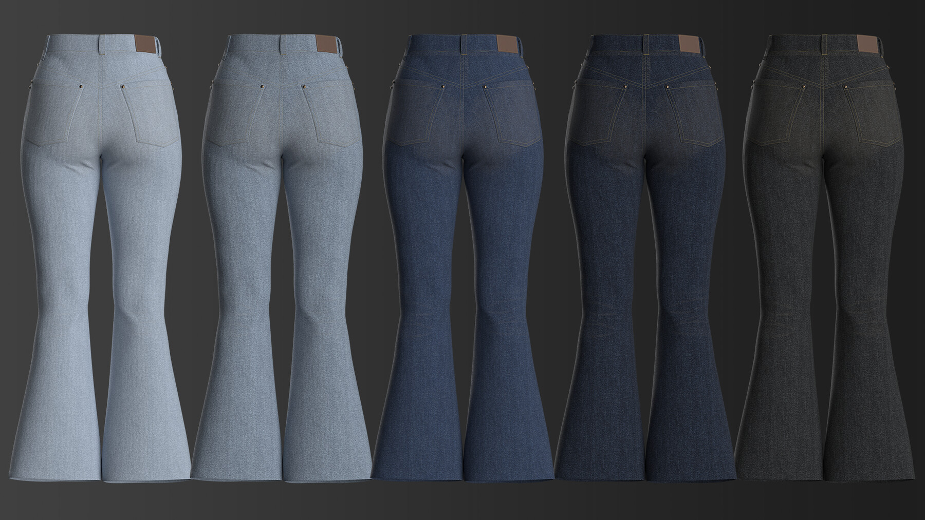 ArtStation - Jeans Pack #1 Basics \ Female - Marvelous Designer \ CLO3D ...