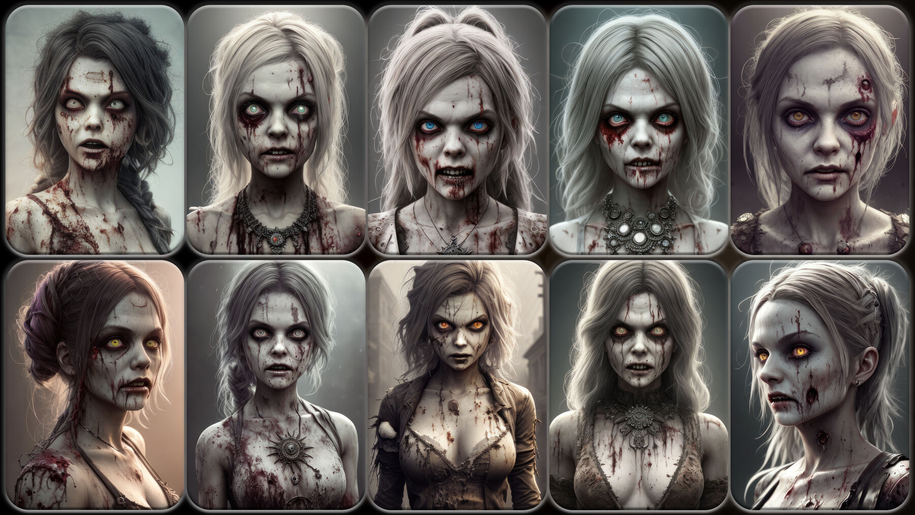 Creepy Zombies Royalty in 2D Assets - UE Marketplace