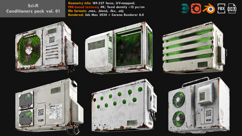 Sci-Fi air conditioners pack vol.01