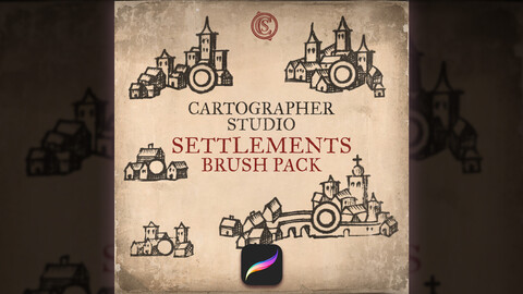 Settlements Brush Pack: Procreate Brushes for Fantasy Maps