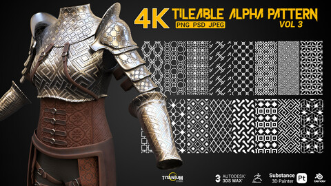 Seamless Fabric Geometrical Pattern Alpha Pack I 4K