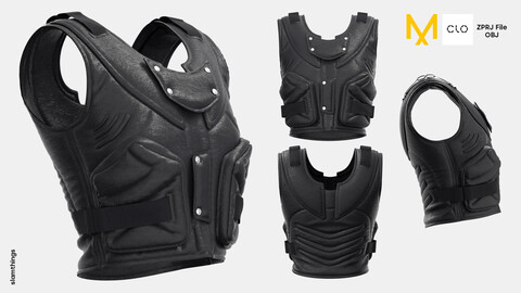 Streetwear Accesories Vest Torso Bag #015 - Clo 3D / Marvelous Designer + OBJ / DIGITAL FASHION / HYPEBEAST / FUTURE FASHION