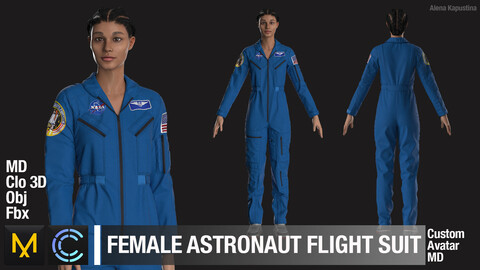 Female Astronaut Flight Suit / Marvelous Designer / Clo 3D project