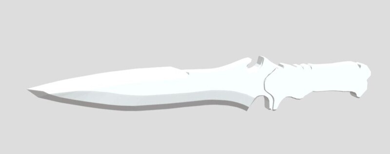 Krauser Knife RE4 with Support, 3D CAD Model Library