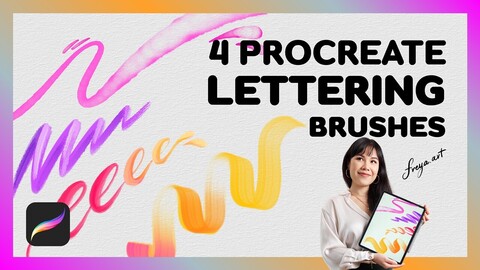 Procreate Script Brushes | 4 Procreate Lettering Brushes