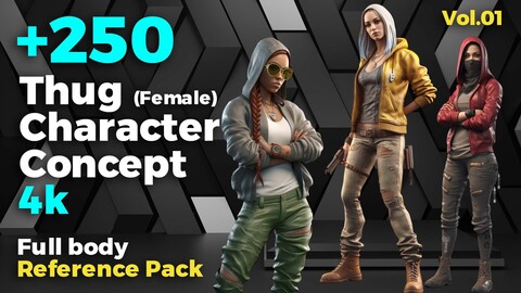 +250 Thug (Female) Character Concept (4K)