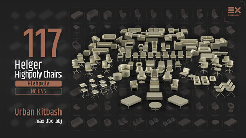 117 Helger Highpoly Chairs