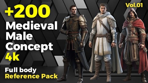 +200 Medieval Male Concept (4K)