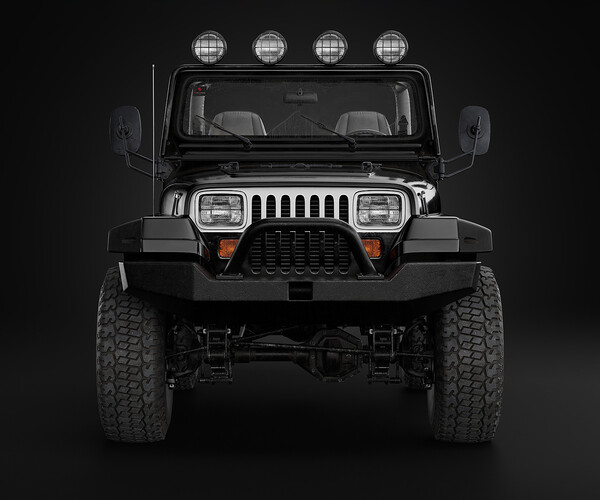 ArtStation - 1987 Jeep Wrangler custom - 3D Model | Resources