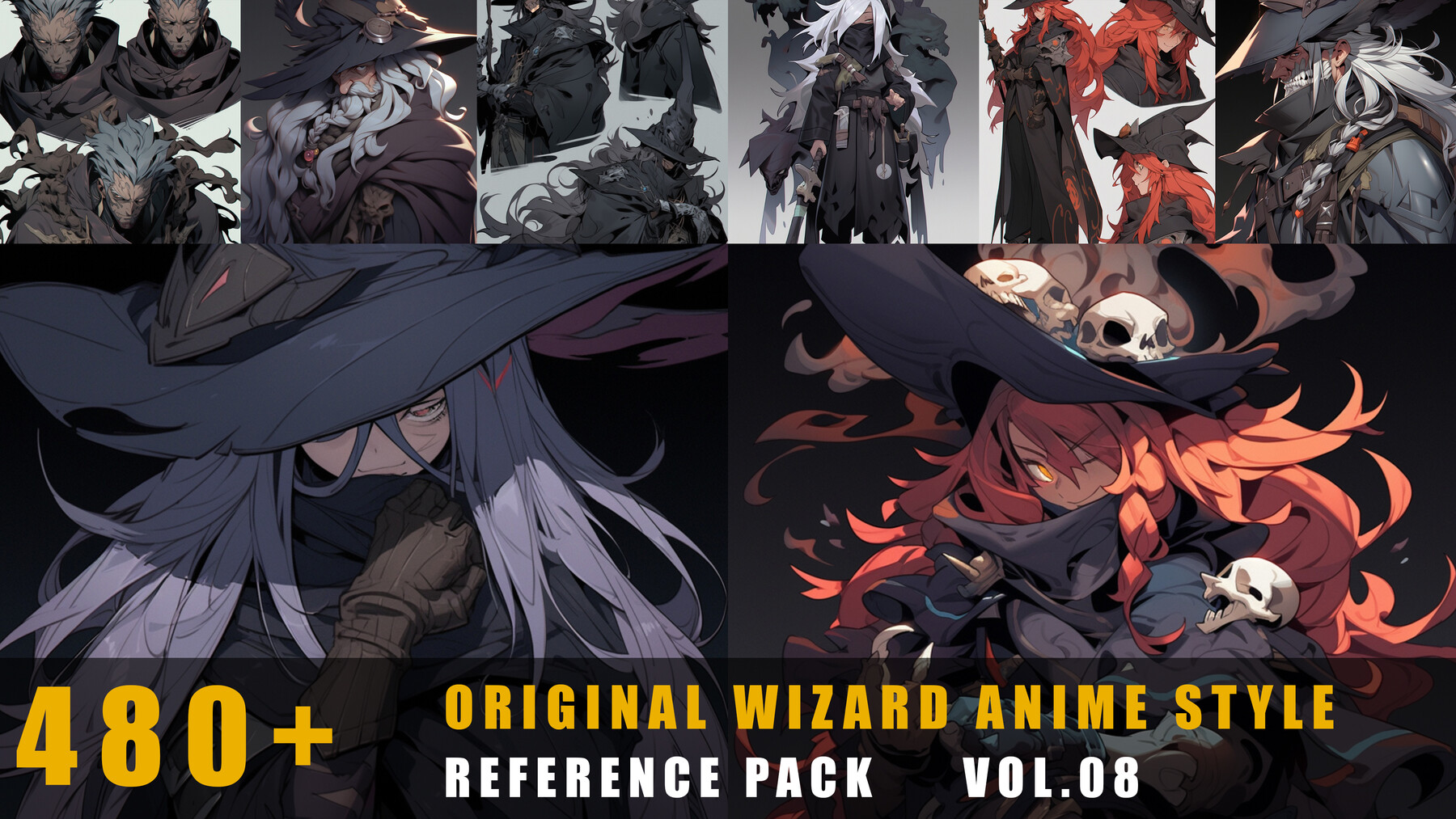 480+ Original Wizard Anime Style - References Pack Vol.08