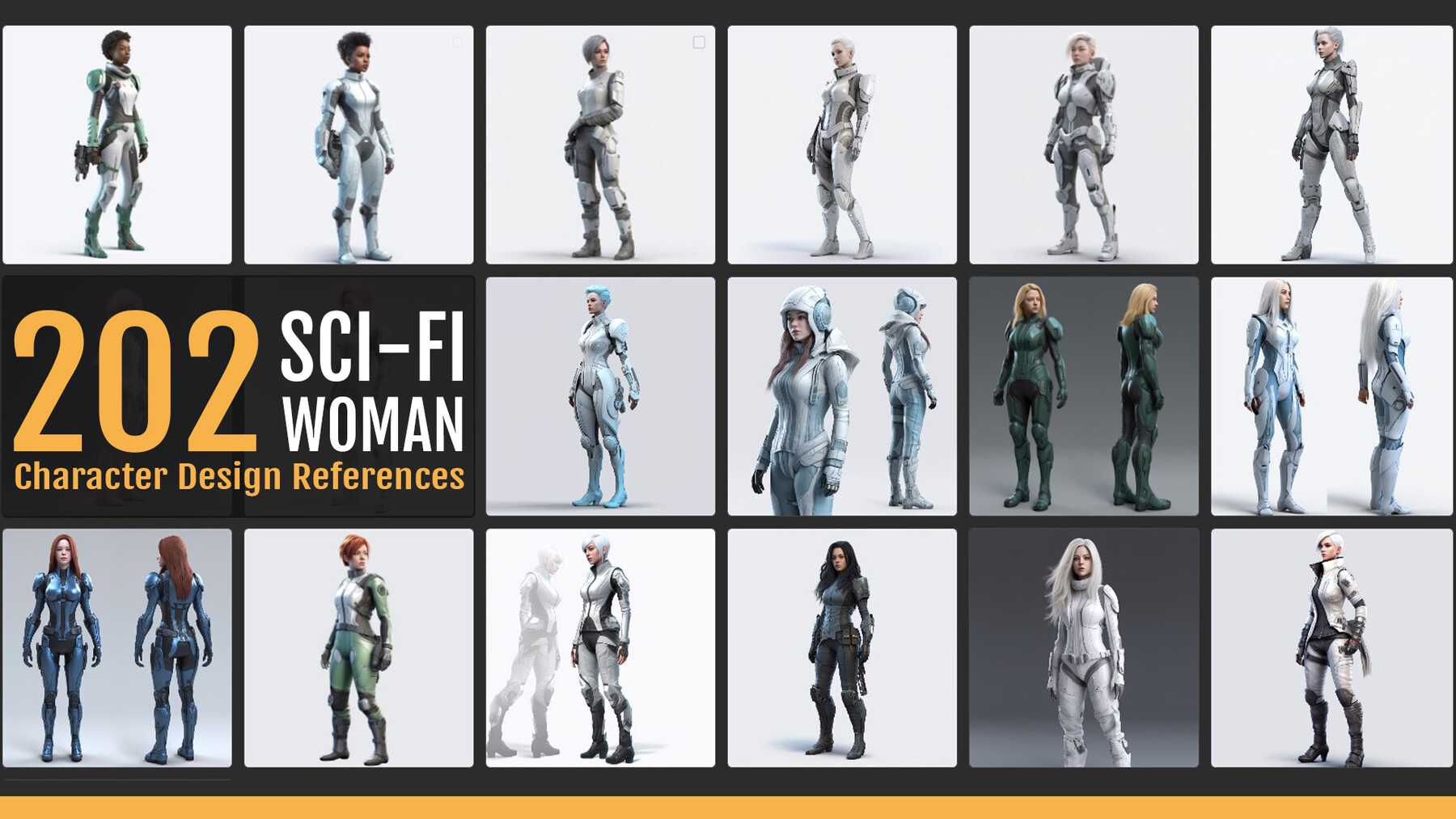 Artstation 202 Sci Fi Character Design Reference Images Women