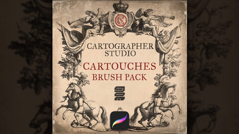 Cartouches Brush Pack: Procreate Brushes for Fantasy Maps