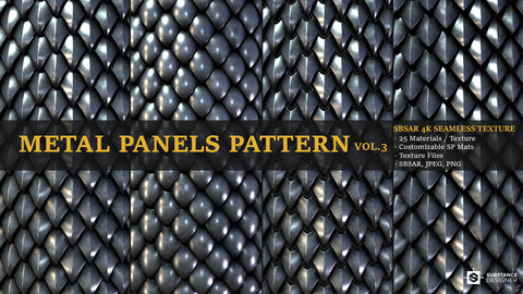 25 Metal Panels Patterns Vol3