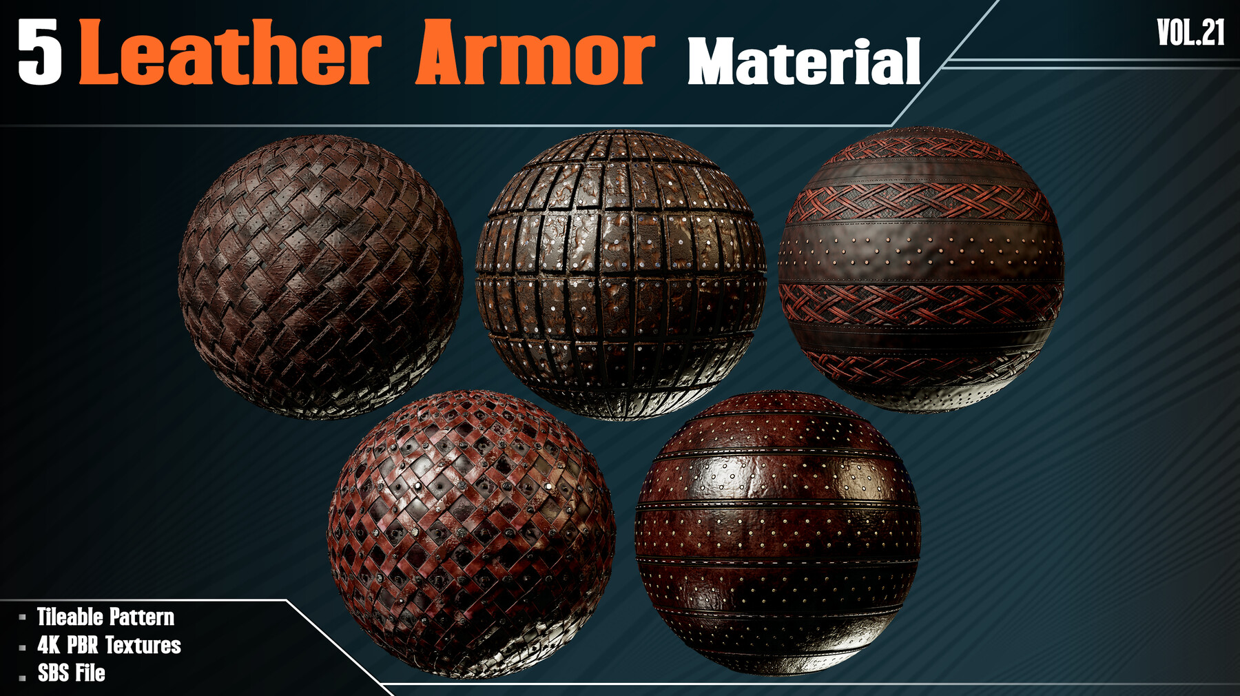 ArtStation - Leather Materials 37- Stitched Leather By Sbsar, Pbr 4k  Seamless