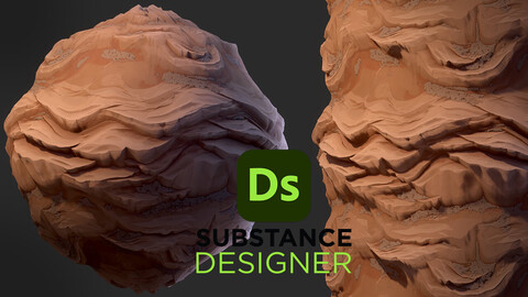 Stylized Red Rock - Substance 3D Designer