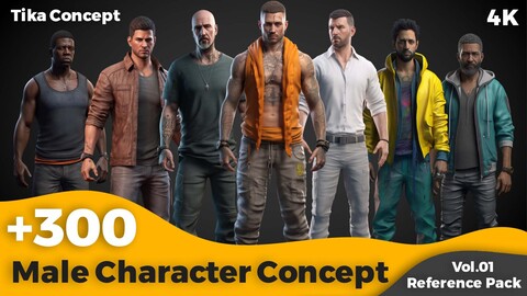 +300 Male Character Concept (4k)